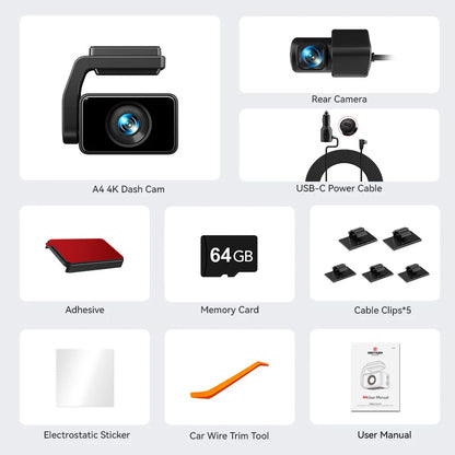 Dash Camera 4K with WiFi GPS & Parking Mode | Tech Valve