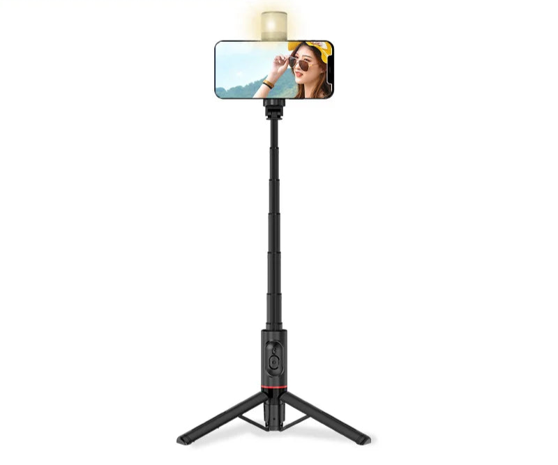 Aluminum Wireless Selfie Stick with Tripod & Light | Tech Valve